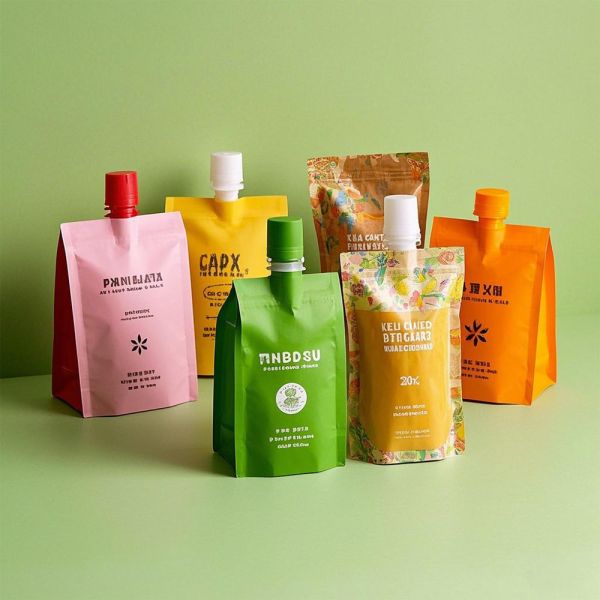 Food Grade Recyclable Juice Liquid Zipper Bag Spout Pouch Gravure Printing Packaging Solution Industrial Food Pouch Bag