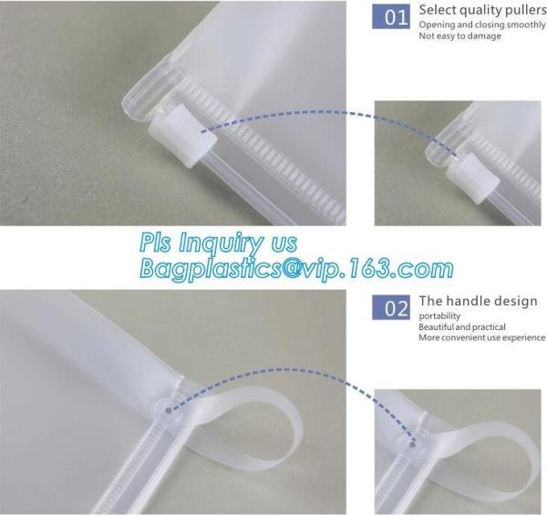 frosted zipper lock slider packing bag, cosmetic tool packaging sliding zipper bags, waterproof pe Zip lockk slider bags