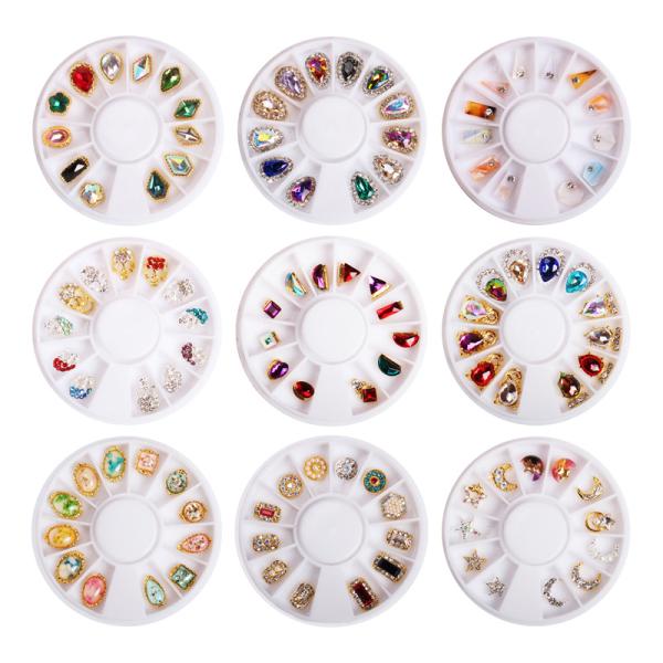 Type Mixed 3D Large Crystals Diamonds for DIY Nail Art Work Design Decoration Jewelry