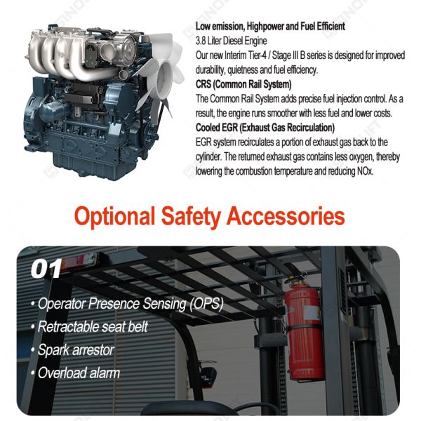 SINOLIFT 4.0-5.0T INTERNAL COMBUSTION COUNTERBALANCED INTERRALANCED FORKLIET