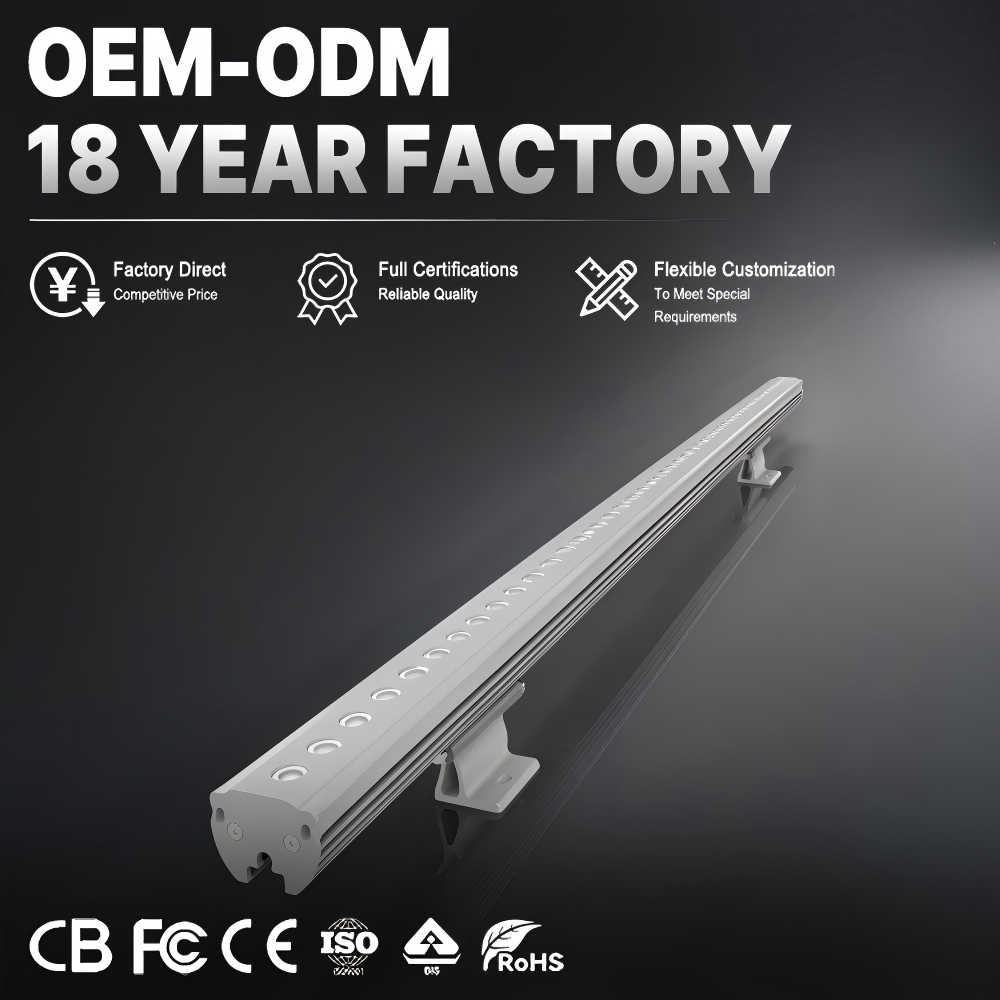 Aluminum Housing LED Wall Washer Lights With Adjustable Bracket For Outdoor Building