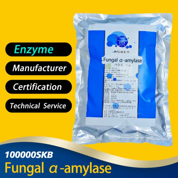 Alpha-amylase fongique 100000SKB Enzyme utilisée dans l'industrie de la boulangerie Activité enzymatique personnalisée
