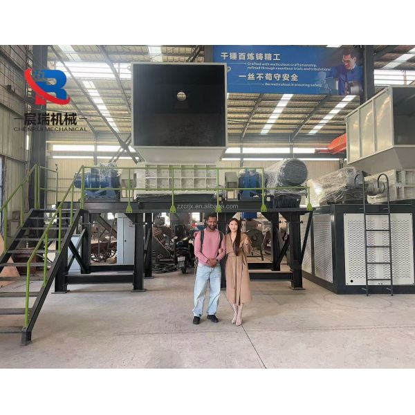 Bulky Household Waste Shredder Used Clothing and Woven Bag Shredder Industrial Solid Waste Crusher Nylon Fabric Strip Pulverizer