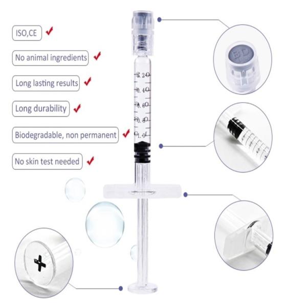 Заполнитель впрыски Skinject 2ml продуктов красоты Hyaluronic кисловочный дермальный с Lido для стороны