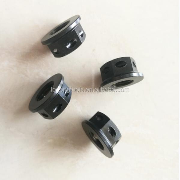 Коррозионно-устойчивая отделка ПВД M10 X 1.25 Черный титановый шестеренговый фланцевый орех, пробуренный для проволоки блокировки DIN Standard