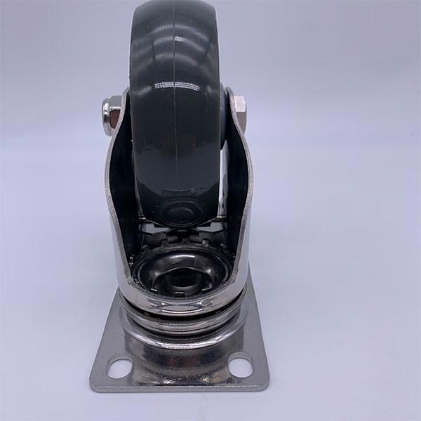 150kg Load Polyurethane Tread Stainless Steel Caster Wheels 5 Inch With Brake