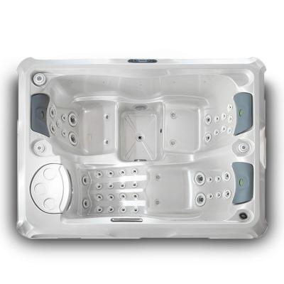 Banheiras de hidromassagem exteriores da banheira dos termas da massagem de Pearl White para 3 pessoas