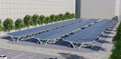 Electric Vehicle Solar Panel Parking Lot With Charging Pile 2 In 1 Charing Solution
