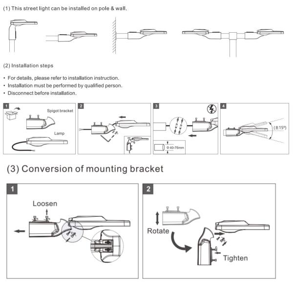 LED Street Light Park Sidewalk IP66 Waterproof Ik08 Weather Resistant Proof 25W 50W 75W 100W