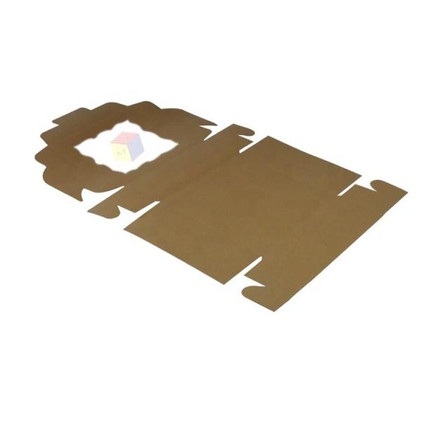 Boîte d'emballage cadeau carrée personnalisée avec fenêtre transparente et stratification brillante au format CDR