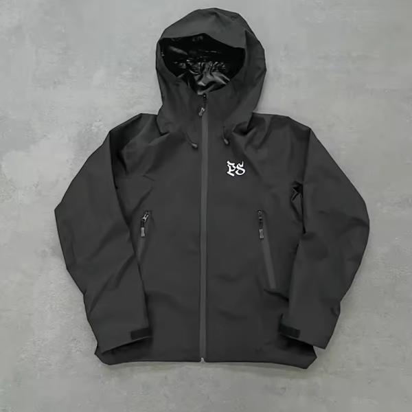 Veste à capuche à capuche zippée en polyester personnalisée Veste de mode étanche en nylon pour poche zippe de haute qualité Logo Veste pour hommes
