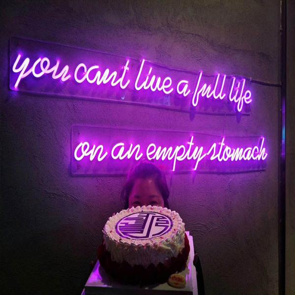 Hot Selling Waterproof Open Neon Sign Gas Bar Pink Acrylic Led Neon Light