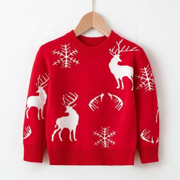 Kids Sweater Winter Autumn Girls Boys Clothing Baby Knitwear Pullover Kids Print Warm Christmas Sweaters