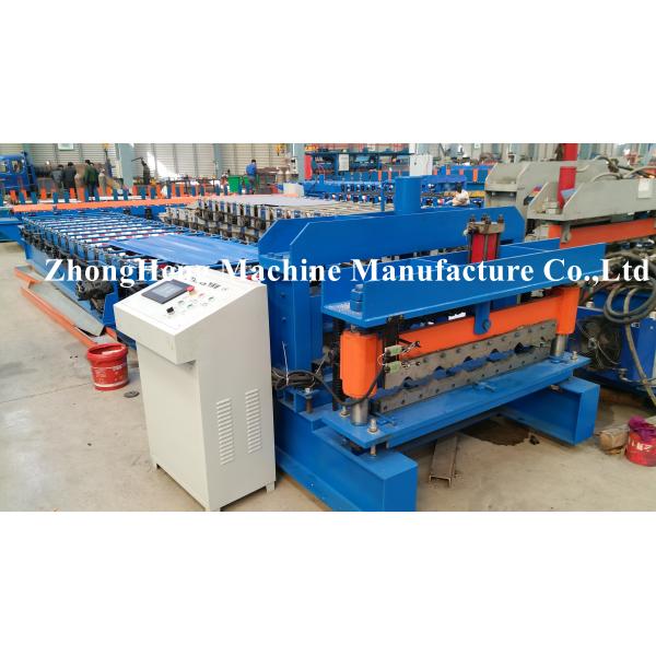 European Style Glazed Tile / Double Layer Roll Forming Machine , Partial Arc Color Steel Roof Tile Roll Forming Machine
