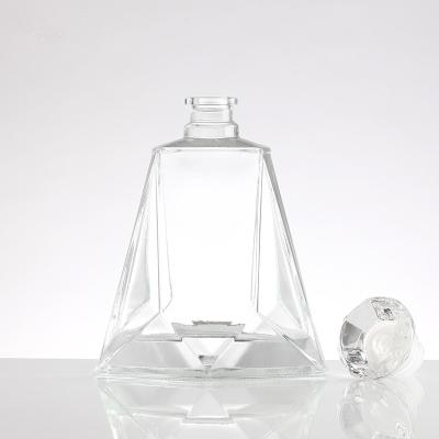 Vintage 750ml Custom Vodka Glass Liquor Bottle com Super Flint Glass Material do corpo