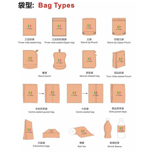 Compostable Food Kraft Paper Bag Custom Printing 100% Biodegradable Fruit Packaging Bags