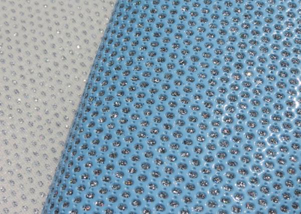 Light Blue Beautiful Perforated Leather Fabric Waterproof Leather Material Fabric