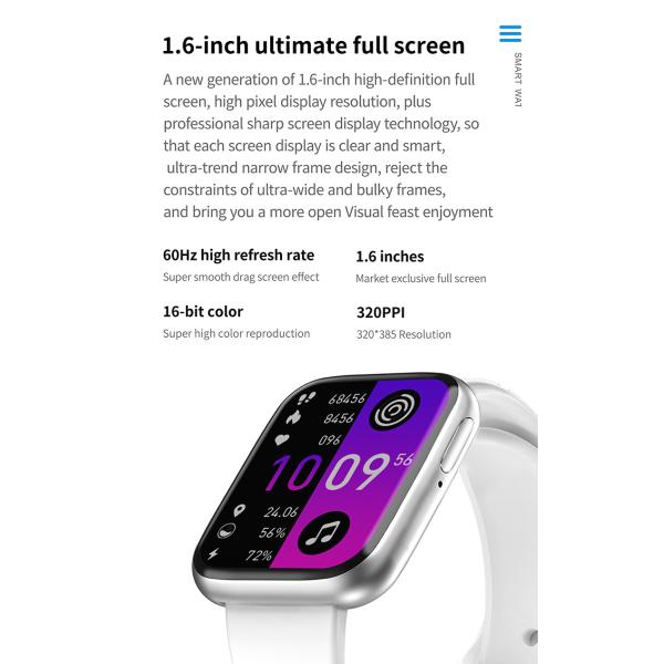 Smartwatch монитора кровяного давления 1.6Inch
