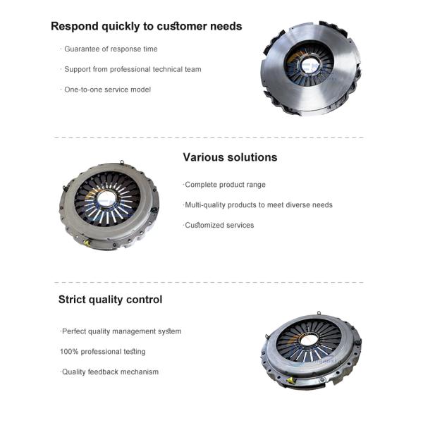 Plaque de pression de l'embrayage DZ91189160031 Pièces détachées de camions pour l'assemblage du couvercle de l'embrayage Shacman
