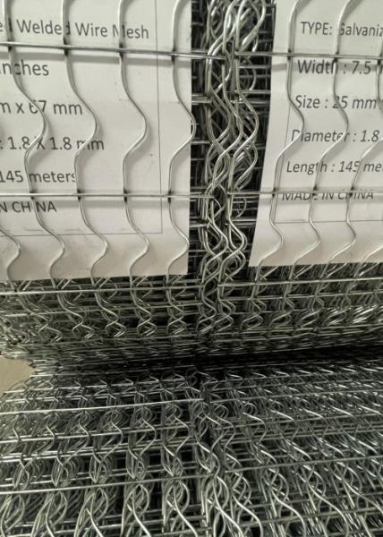10 Lines 145 Meter Length Galvanized Pipe Coating Reinforced Welded Mesh For River Bottom Gas And Oil Pipeline