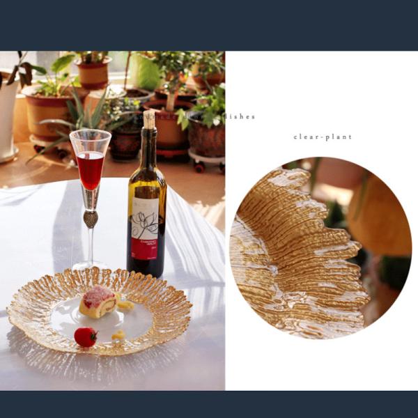 Colorful 33cm Diameter Sunflower Shaped Glass Fruit Bowl