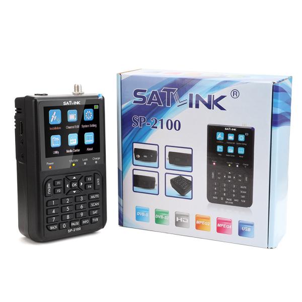 Сигналоискатель SATLINK SP-2100 DVB-S2 HD Спутниковый счетчик с входом LNB 950-2150 МГц