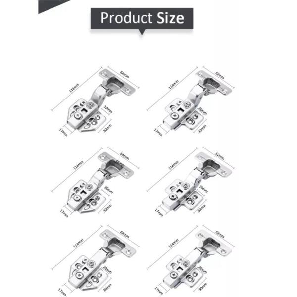 Мягкий заключительный зажим шарниров двери 3D шкафа плиты бабочки чашки 35mm на гидравлическом шарнире