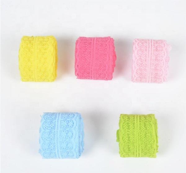 Design Colorful Lace Rice Shape Ribbon Roll for Dry Clothing Garment Decoration Accessories Ramadan Graduation School Gift Packaging