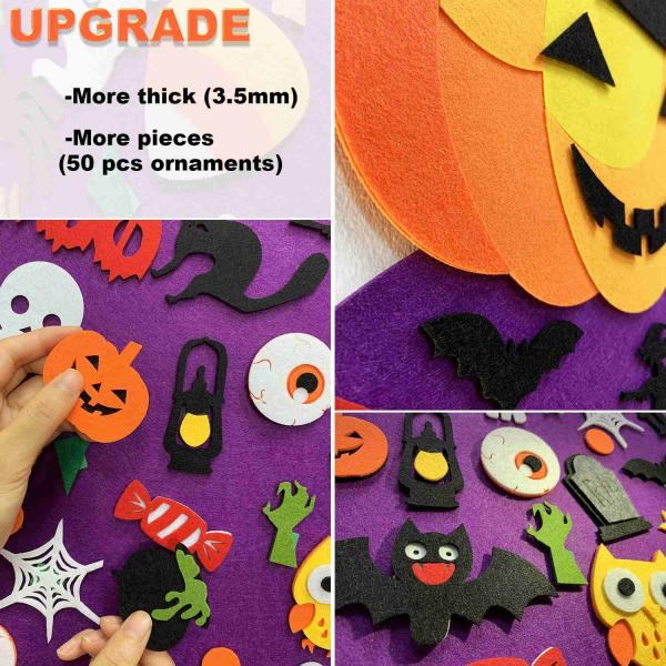 Indoors EN71 Felt Handicraft Halloween Decor For Kids