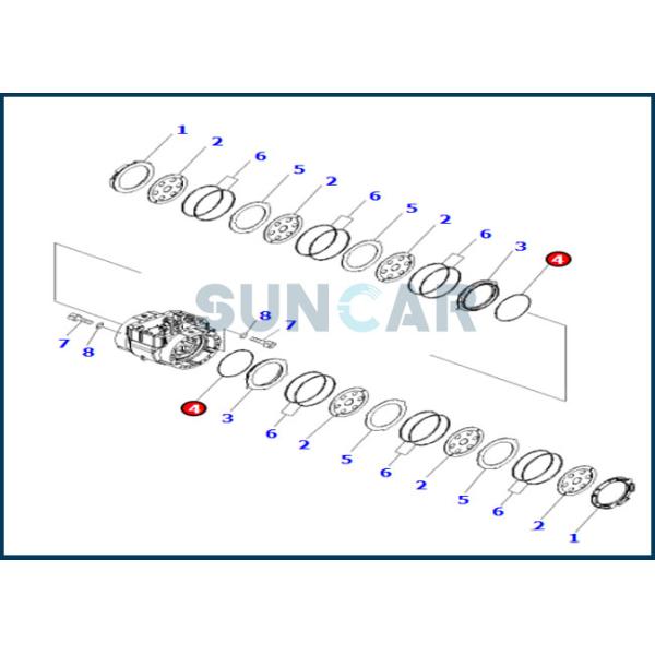 423-33-31411 польза кольца 4233331411 уплотнения в цапфе KOMATSU WA380 передней оси задней