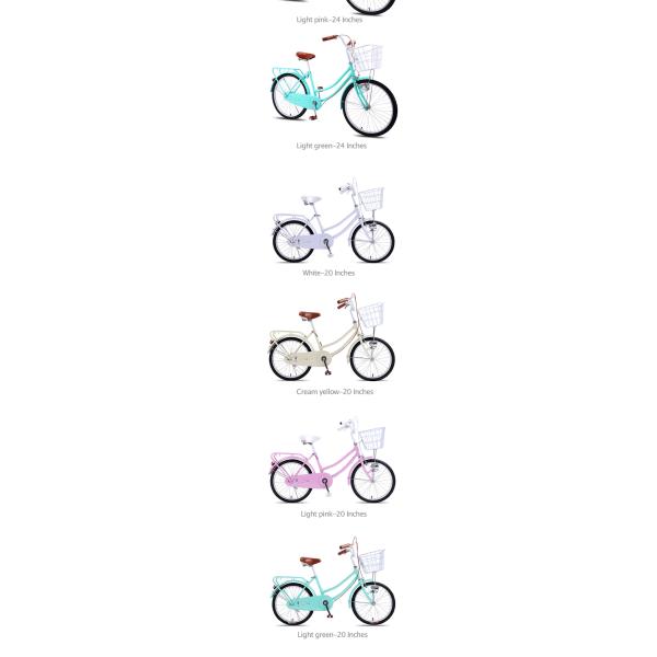 Matériau de cadre en acier au carbone Vélo pour enfants Vélo de ville de 20 pouces 24 pouces pour femme Vélo pour enfants personnalisé Vélo de loisirs rétro OEM