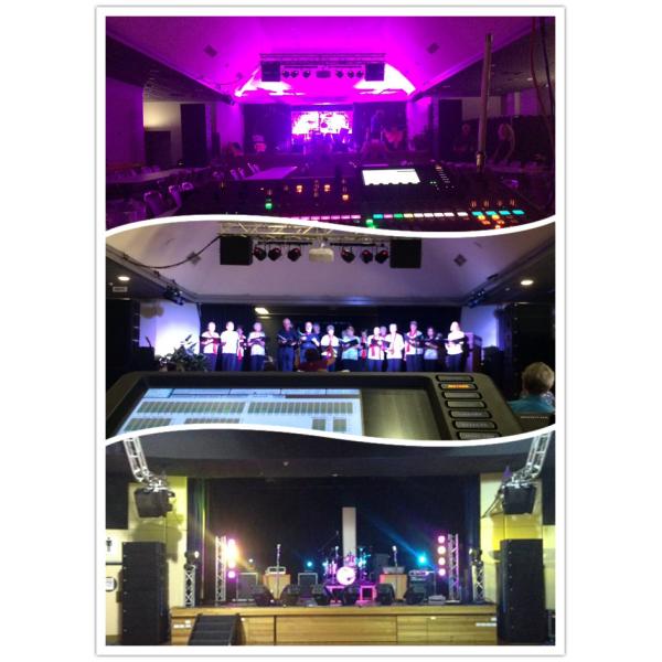 White Painting Pro Line Array Column Speaker Box  , Weatherproof Speaker System