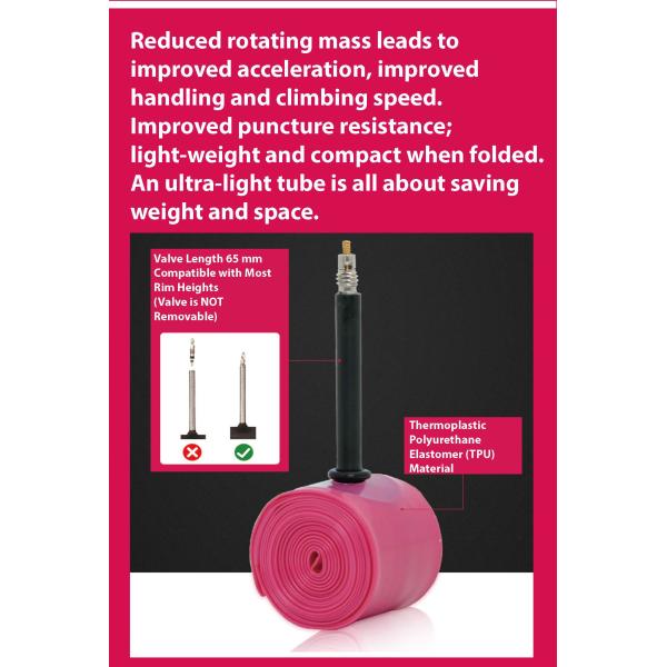 22-28 дюймов Внутренняя труба для дорожного велосипеда на заказ в розовом или OEM