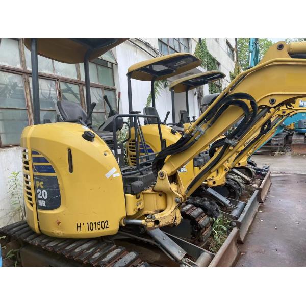 Used Komatsu PC20MR-2 Crawler Mounted Excavator Original Japan Working In Garden
