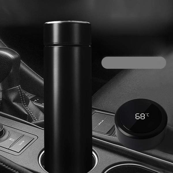 Water Bottle with LED Temperature Display,Double Walled Vacuum Insulated Water Bottle,Stainless Steel Sports Automotive