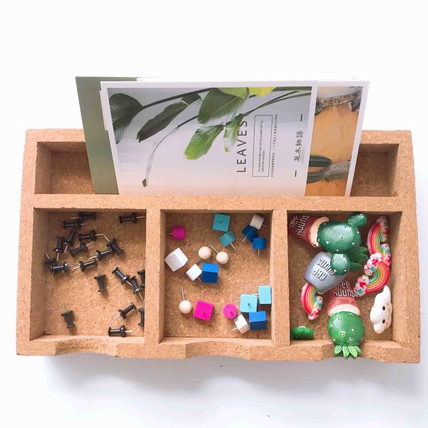 Хранение домашнего офиса организатора стола пробочки подноса стола естественной пробочки