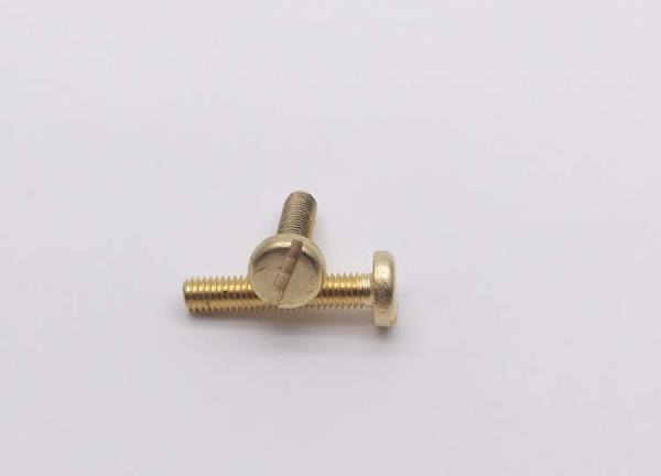 Brass Pan Head Slotted Screws  Slotted Drive Pan Head Machine Screws DIN85 Slotted Drive Machine Screws