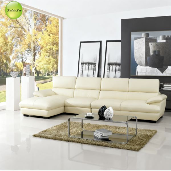 Elegant Leather L - Shaped Sofa: Durable, Spacious – Must - Have for Luxe Living Rooms