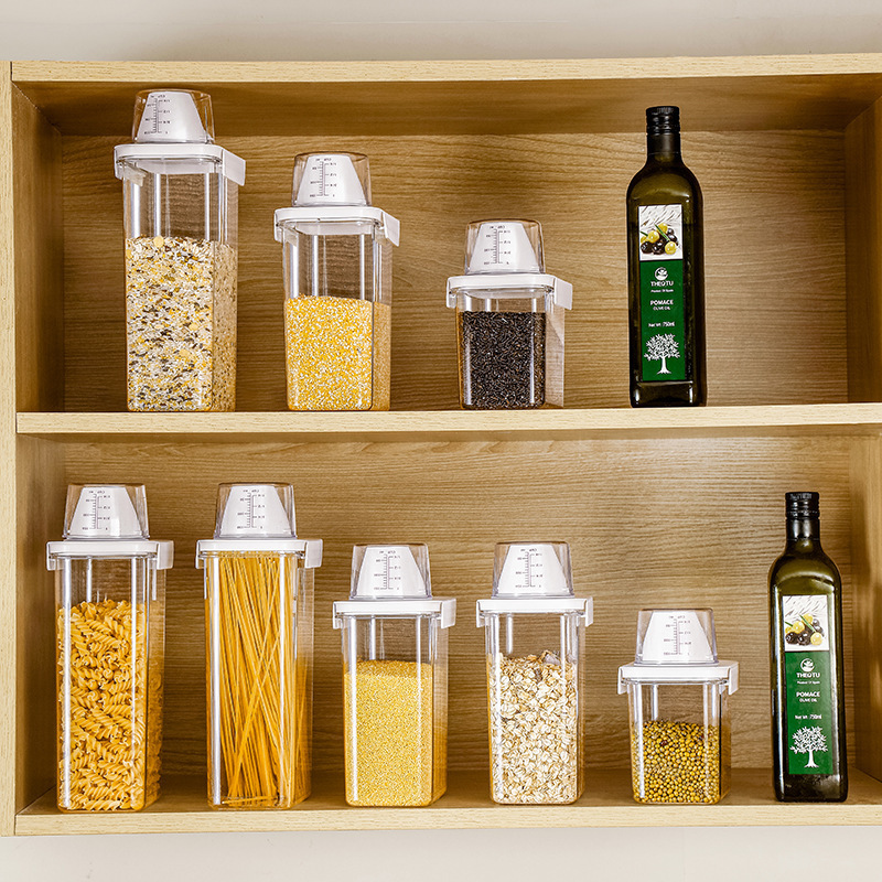 Factory OEM Transparent Airtight Large Capacity Plastic Food Storage Container Set Kitchen Storage Bins with Lid
