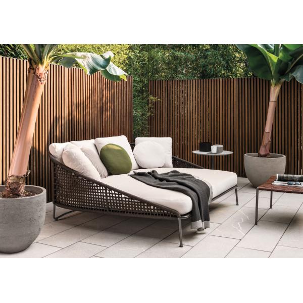Power Coated Frame Finish and Quick Dry Foam Double Seat Garden Furniture for Outdoor Sofa