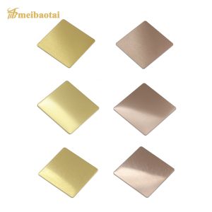 JIS Standard Cold Rolled Stainless Steel Plate Gold Hairline 4 Feet