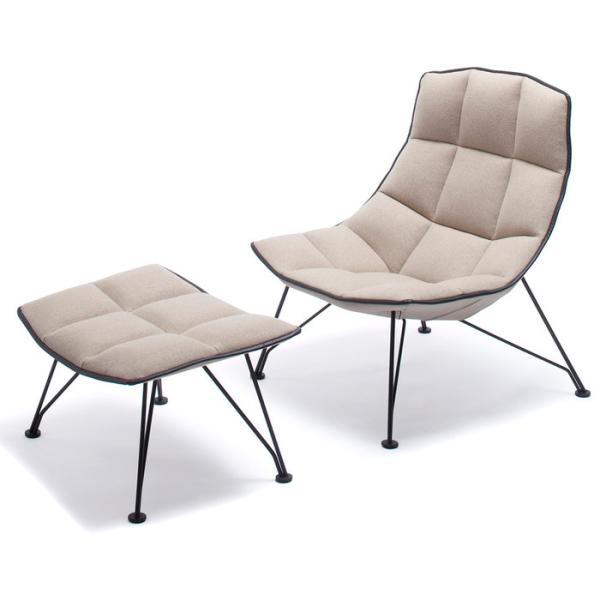 jehs+laub wire lounge chair & ottoman