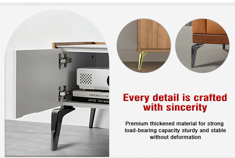 Wholesale Light Luxury Coffee Table Legs Metal Furniture Hardware Support Leg Fittings Sickle-Shaped Sofa Heightening Legs