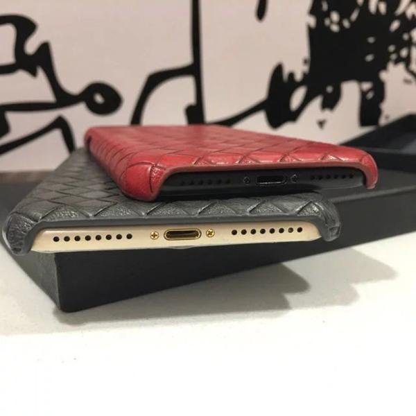 Hard PC&PU Simple High-grade Weave Pattern Skin Back Cover Cell Phone Case For iPhone 7 6s Plus
