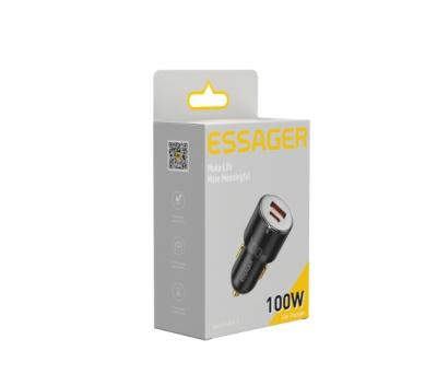 Type C USB A Fast Car Chargers 35W 65W 100W With Dual Port ABS Material