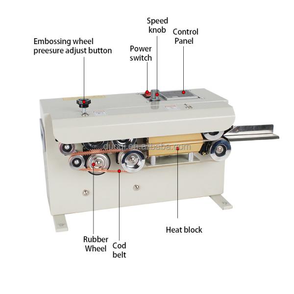 FR-550 Мини тепловые мешки уплотнитель машины непрерывный ленточный уплотнитель идеально подходит для упаковки потребностей