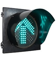 PC/Die Cast Aluminium 300mm série feux de circulation Feuille et feux de circulation croisés