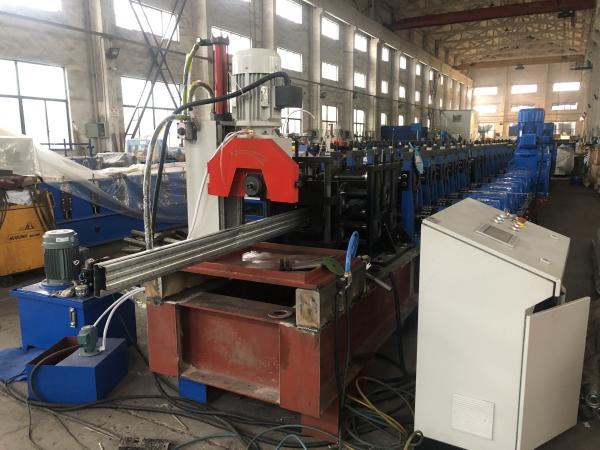 Joint And Weld Racking Step 2mm Beam Roll Forming Machine With Saw Cutting Device