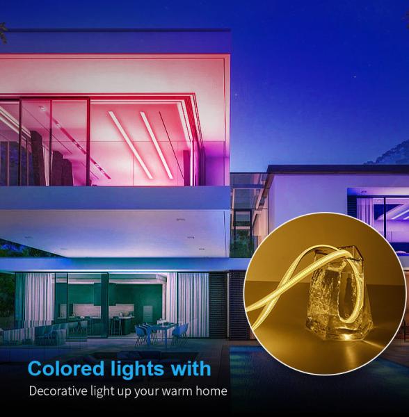 AC 220V 110V 240LEDs COB LED Strip Lights 8mm CE ROHS Flexible