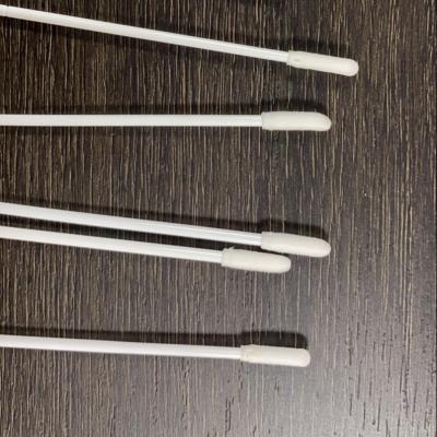 White Sponge Throat Swab Stick , Combined Throat And Nose Swab